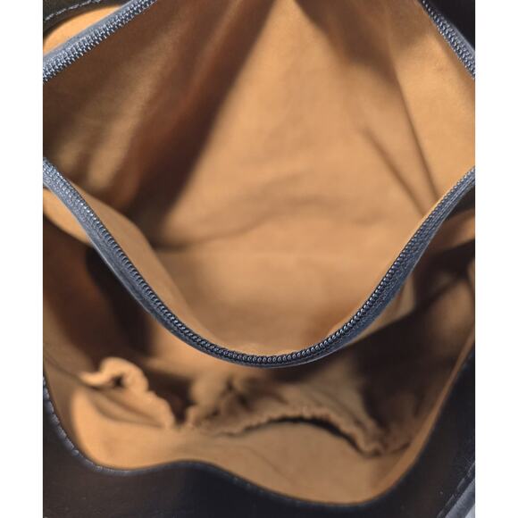 Patricia Nash Leather Irving Bucket Satchel Crossbody Purse Bag Black - Picture 14 of 14